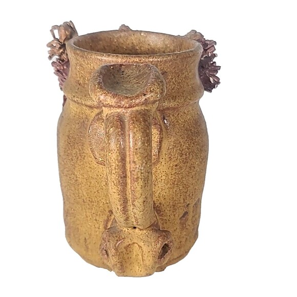 Studio Art Pottery Handmade Smiley Face Signed FYN Ugly Face Vintage-1976 - Picture 5 of 11